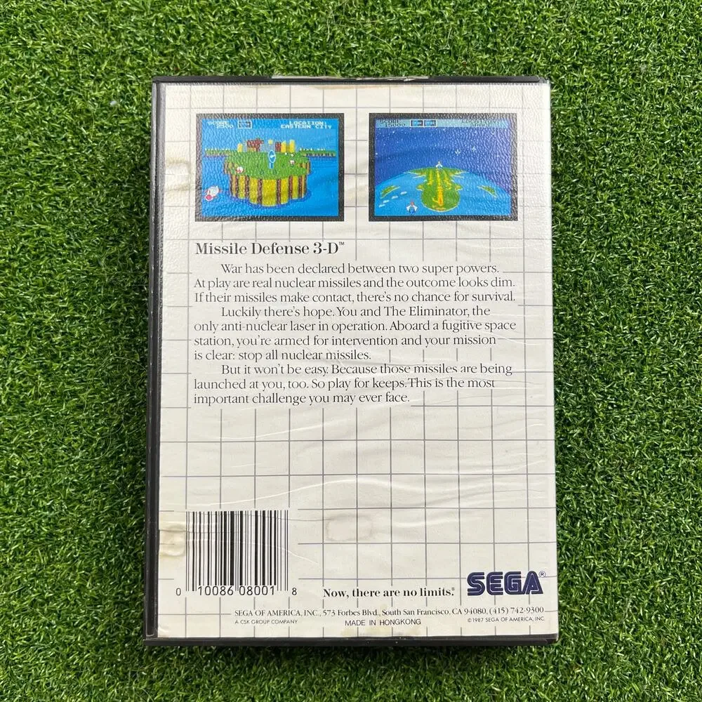 Missile Defense 3-D Sega Master System Game 1987